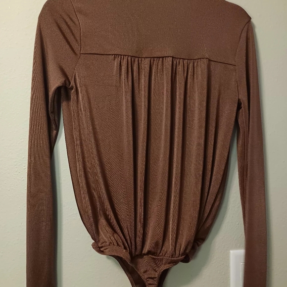Free People Chocolate Brown Long Sleeve Bodysuit - Picture 10 of 16